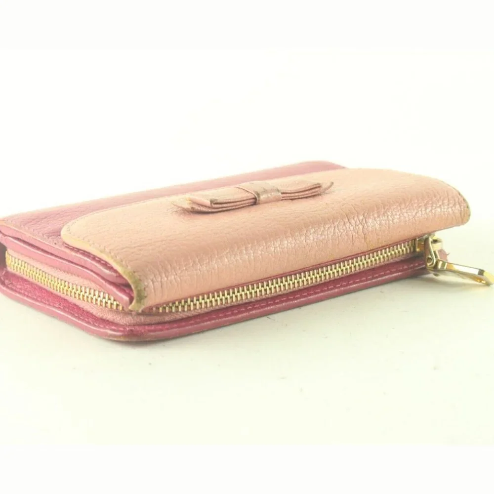 MIU MIU Pink Two Card Holder Wallet 1MIU83K